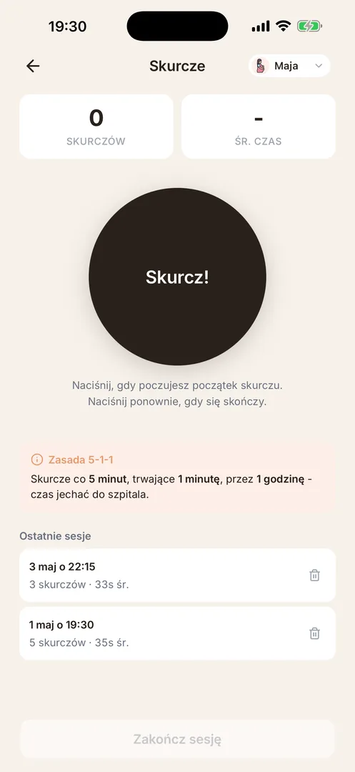 Timer skurczów